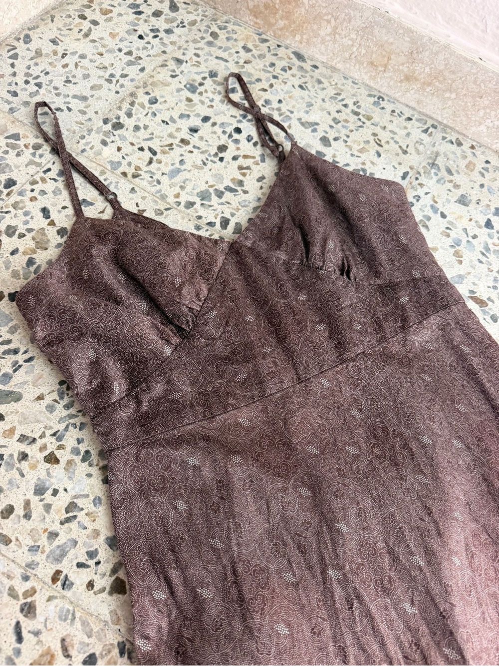 GAP Brown Geometric midi Dress Size 2